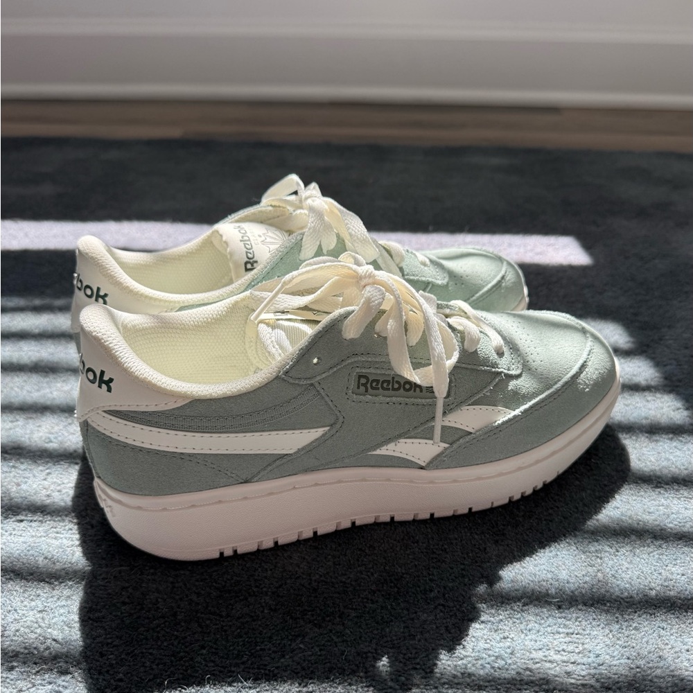 Reebok Club C Double Suede Sneakers - Seafoam Green, Women’s 8.5 - Picture 2 of 5